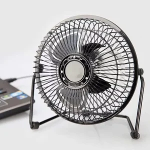 Metal Frame Mini Desktop Fan with Energy Saving Feature