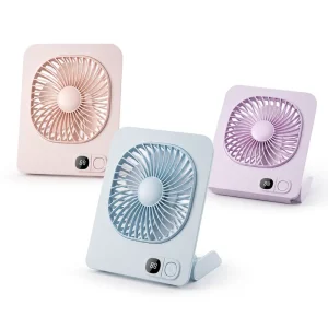Mini 4 in 1 Folding Fan with Quiet Low Noise Operation for Indoor Outdoor Summer