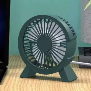 Mini Desk Fan Low Noise Portable Cooling Fan for Indoor Outdoor Use USB Powered Rechargeable Fan