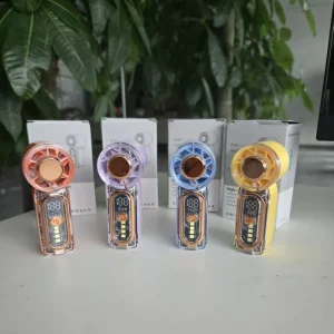Mini Fan Handheld Fan USB Fan Rechargeable Fan Portable Fan Charging LED Lighting Long Battery Life Powerful Turbo-style