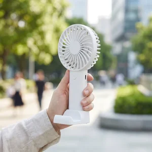 Mini Fan Portable USB Cooling 3 Speeds Custom Logo Phone Holder Rechargeable Desktop Plastic Fan for Household Use
