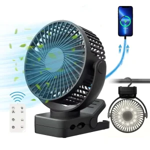 Mini Fan with Led Night Light Usb Rechargeable Fill Light Desk Fan Portable Table Lamp Variable Fan