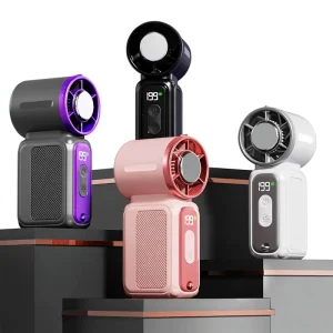Mini Handheld ABS Plastic Semiconductor Cooling Fan Pocket Sized Portable High Capacity Quiet Wearable Neck Fan