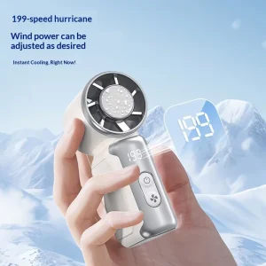 Mini Handheld Electric Fan Brushless Motor 3600mAh Battery Runtime Outdoor Portable High Speed Pocket Fan