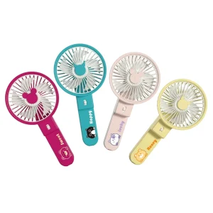 Mini Handheld Fan 2 in 1 Desk Portable 1 Speed 40 60 Mins Runtime Quiet 4 Colors Summer Cooling Gift