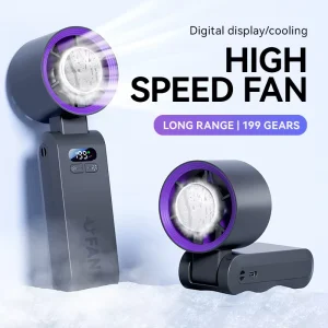Mini Handheld Fan Rechargeable Battery Operated Low Noise Small Fan Type C Fast Charging Portable Cooling Fan