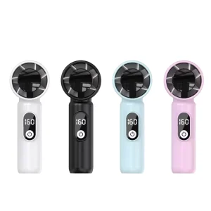 Mini Handheld Fan Soft Blades Rechargeable Child Safe USB Lightweight Brushless Motor 4 6 Hours Runtime Household Car Use
