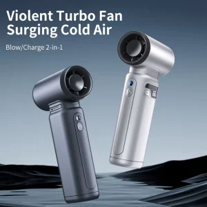 Mini High Speed 130000 RPM Bladeless Lightweight Lithium Electric Jet Fan for Car Outdoor Use with Flashlight