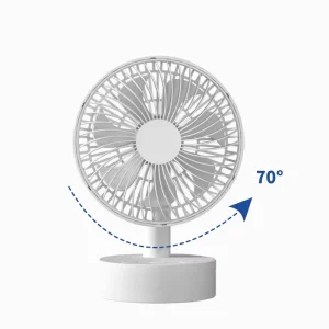Mini Oscillating Fan Portable Battery Operated Table Fan with 4 Speed Levels 6 inch Desk Fan with Timer