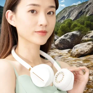 Mini Personal Wearable Air Hanging Summer USB Fan Hands Free Neck Personalized Neckband Cordless Cooler Neck Cooling Fan