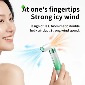 Mini Pocket Fan Lipstick Fan 200 Speed 4500mAh Rechargeable Icy Cold Wind Personal Fan for Ladies