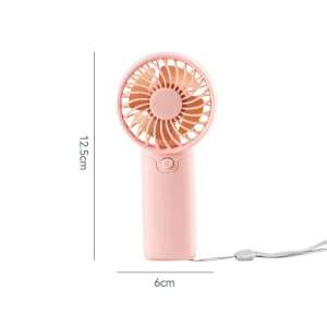 Mini Portable Handheld Fan High Airflow Quiet Personal Cooling Fan for Students Outdoor Travel USB Rechargeable Small Fan
