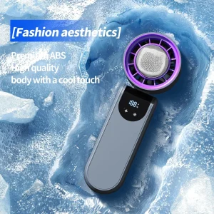 Mini Portable Personal Cooling Fan Foldable Rechargeable 100 Speed Air Cooling Handheld Fan with Refrigeration Wearable Fan
