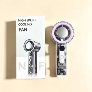 Mini Rechargeable USB Powered 2000mAh Ice Cooling Low Noise Handheld Fan for Outdoor Travel Camping