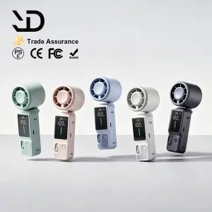 Mini Turbine Blade Handheld Fan Rechargeable Air Cooling 100 Speed Control Foldable Wearable Neck Portable 3 in 1 Battery Car RV