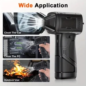 Mini Turbo Jet Fan 100000RPM Cordless Handheld Compressed Air Duster Replacement USB-C Rechargeable Blower for PC Keyboard Car