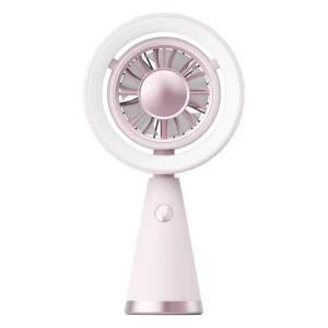 Mini USB Three Speed Small Portable Quiet Handheld Fan with Colorful Light for Office Student Household Car & Outdoor Use