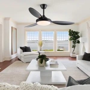 Minimalist 42 52 Inch Abs 3 Blade Led Black Ceiling Fan