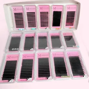 Mink Eyelash Tray 0.03 05 07 Mega Volume Private Label 3D Natural Eyelash Extension 8-25mm Dark Matte Lash