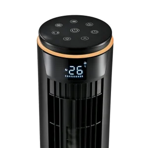 Mist Tower Digital Air Cooling Fan 3 Night Lights 1.6L Water Reservoir Oscillating Remote AC DC Motor Outdoor Floor Model US