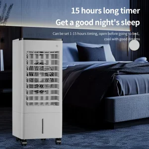 Mobile Electric Plastic Evaporative Air Cooler Energy Saving Low Noise Portable Air Conditioner 3 Wind Modes for Home RV Hotel