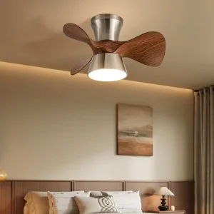 Modern 26 Inch Nordic Design Ceiling Fan with LED Light 220V Iron Body Remote Control Switch