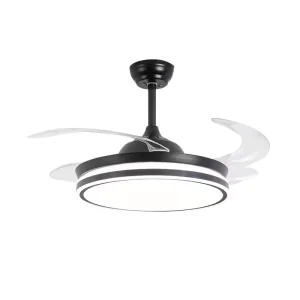 Modern 48 Inch Ceiling Fan Smart 6 Wind Speed Energy Saving Remote Control Led Cooling Fan Livingroom Led Ceiling Fan
