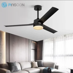 Modern 52 Inch Smart Ceiling Fan with LED Light Source Home ABS Blade Remote Control Supplied by the Smart Ceiling Fan Supplier