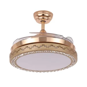 Modern 72W LED Ceiling Fan Light 110V/220V 3 Color Dimmable Remote Control AC/DC Motor with Metal Body for Bedroom