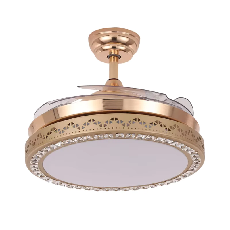 Modern 72W LED Ceiling Fan Light 110V/220V 3 Color Dimmable Remote Control AC/DC Motor with Metal Body for Bedroom