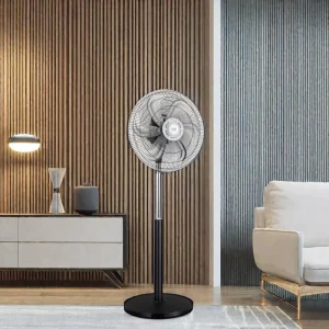 Modern AC Electric Pedestal Tower Fan for Home RV Hotel 4 Speed Mechanical Control Plastic Ventilation Fan Oscillating Low Noise