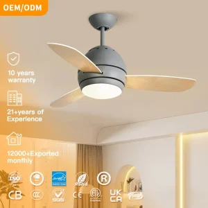 Modern AC Motor LED Ceiling Fan with Light Remote Control Living Room Decoration Stylish Modern Fan Lamp for Home Use