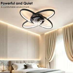 Modern Bedroom Decor Led Ceiling Fan Lamp Dining Room Ceiling Fans with Lights Remote Control Light for Home Living Room