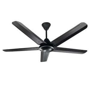 Modern Black Electric Powerful 56 Inch Reversible Quiet DC Motor Metallic 5 Blades Ceiling Fan Indoor Use with Remote Control