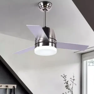 Modern Ceiling Fan 36 Chandelier Fan Inch 3 Plywood Blades Decorative Indoor Ceiling Fan with Light and Remote