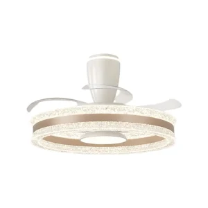 Modern Ceiling Fan with Integrated LED Light for Living Room Energy Efficient Quiet Operation Remote Control Included