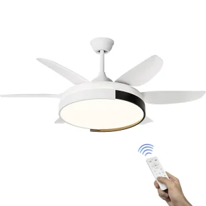 Modern Ceiling Ventilated LED Light Fans with Silent Remote Control