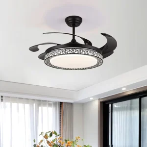 Modern Decorative Fancy Ceiling Fan Surface Mounted Customisable Remote Control Smart Ac LED Ceiling Fan With Lights