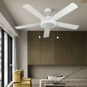 Modern Design 5 Blades 42 Inch Fan Ceiling Metal AC DC Ceiling Fan with Light for Commercial Use