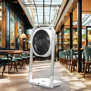 Modern Design Digital Remote Battery USB Operated Floor Smart Cool Air Circulation Plastic Electric Pedestal Outdoor