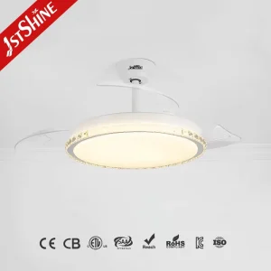 Modern Design Smart Home Efficient Quality Assurance Stable Retractable Blades Ceiling Fan With Led Light