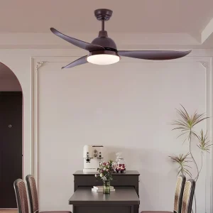 Modern European Design 52 Inch LED Ceiling Fan 3 Blades DC Remote Control ABS Metal for Indoor Use Living Room Bedroom 110V 220V