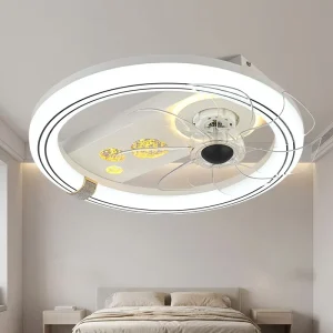Modern European Style Smart LED Ceiling Fan with Plastic Transparent Blades 7 Blades DC Motor 10 Year Warranty