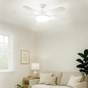 Modern Home 32 Inch Cooling Fan Quiet LED 2500 Lumens Lamp AC Motor Remote Control Dimmable LED Ceiling Fans for Bedroom Hotel