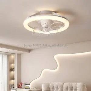 Modern Home LED Ceiling Fan With 360° Rotating PE Blade Remote Control Light for Bedroom Living Room Indoor Use