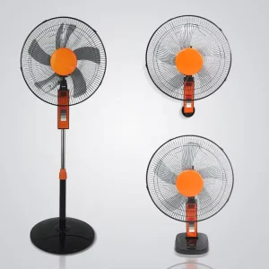 Modern Home Living Room Bedroom Powerful Orange Electric Oscillating Industrial 16 Inch 3 in 1 Stand Fan