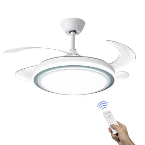 Modern Home Office Ceiling Fan with LED Light Remote Control Dimmable High CRI 90 10 Year Motor Warranty
