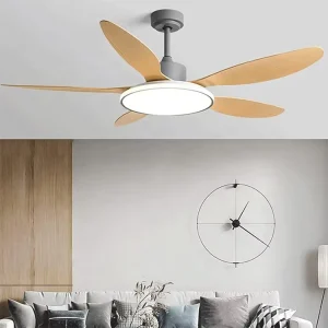 Modern Home Use Ceiling Light Fan Intelligent 5 Blades LED Ceiling Fan with Light and Remote