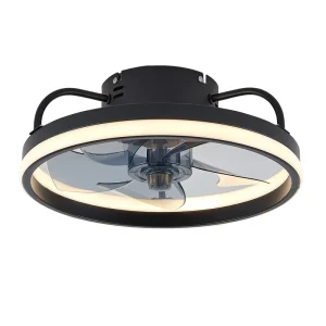Modern Indoor LED Ceiling Fan Light Smart AC Motor Decorative Aluminum Remote Control ETL Approved for Living Room