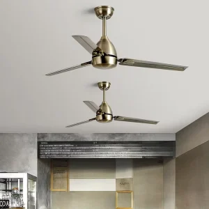 Modern Indoor Living Room Ceiling Fan Tradition Design Wide Angle Electric Air Supply Remote Control for Hotel Decor Metal